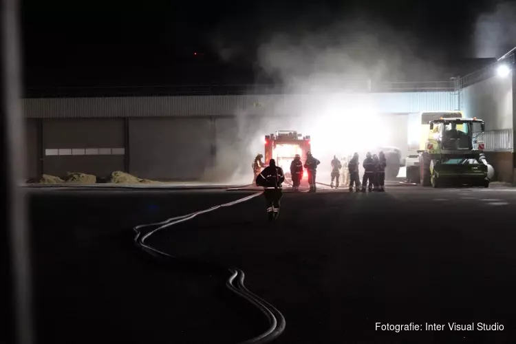 Brand bij grasdrogerij in Lambertschaag